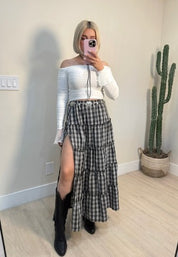 Midnight Plaid Maxi