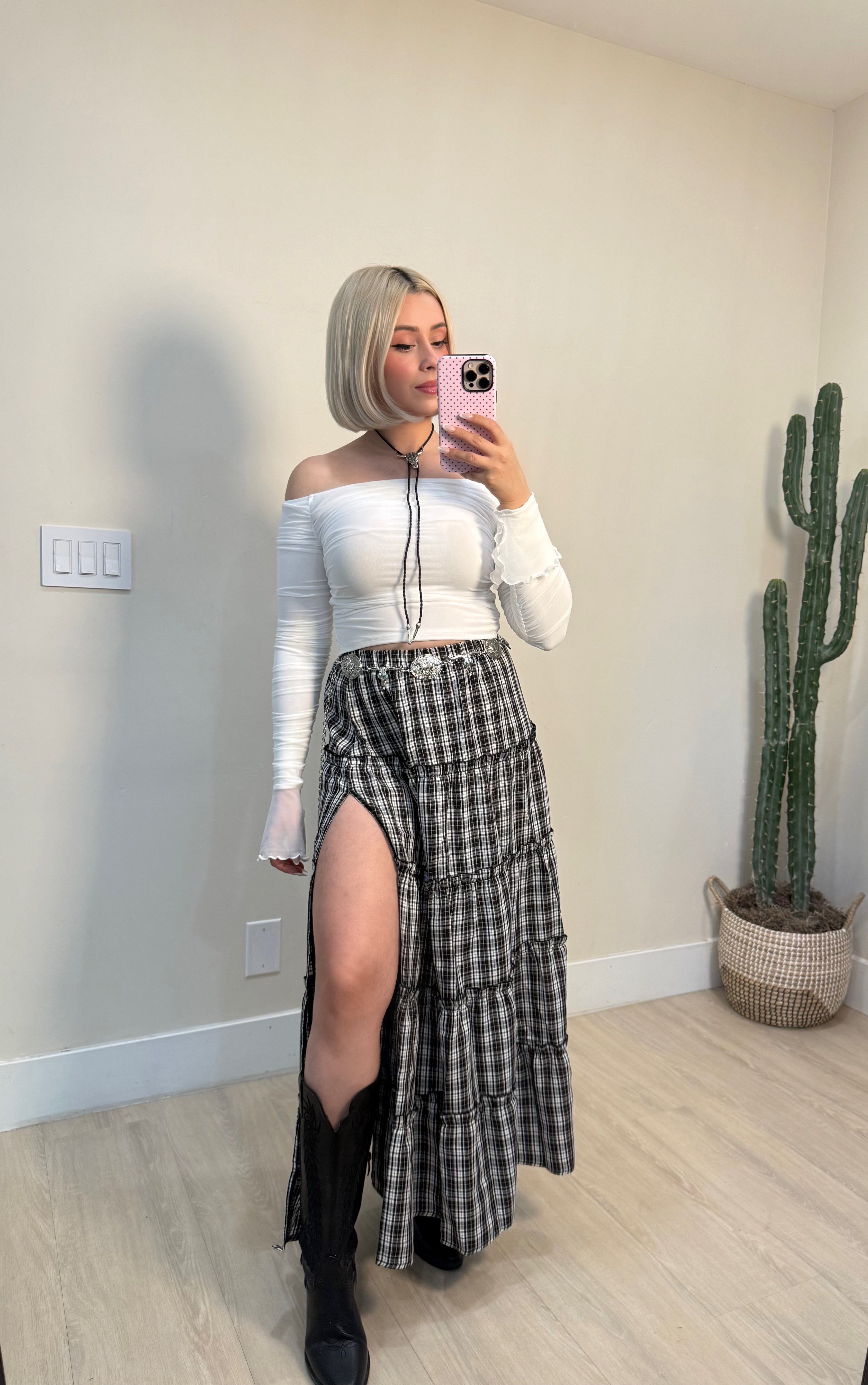 Midnight Plaid Maxi