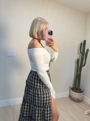 Midnight Plaid Maxi